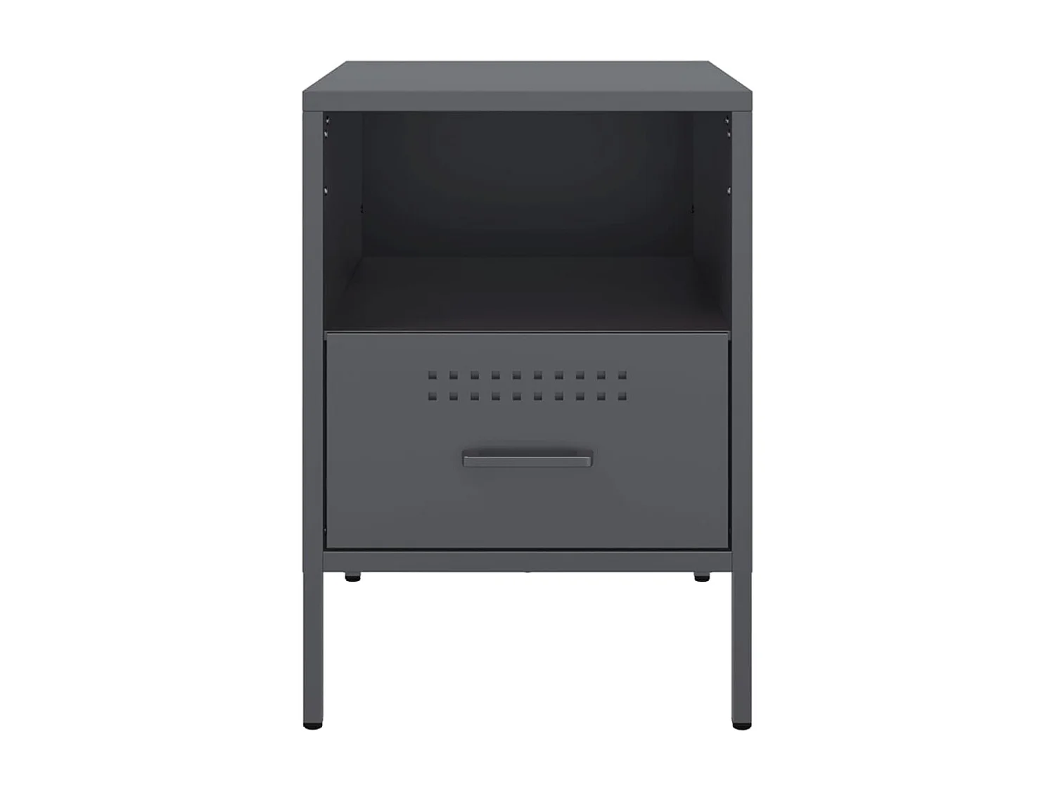 Sundby  Tables de chevet 2 pcs anthracite 36x39x50,5 cm acier