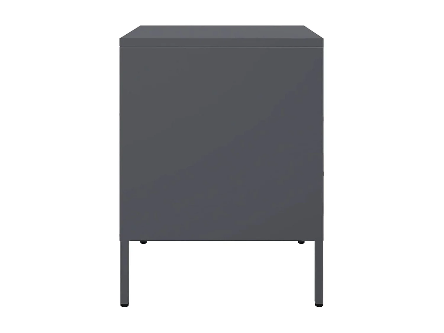 Sundby  Tables de chevet 2 pcs anthracite 36x39x50,5 cm acier