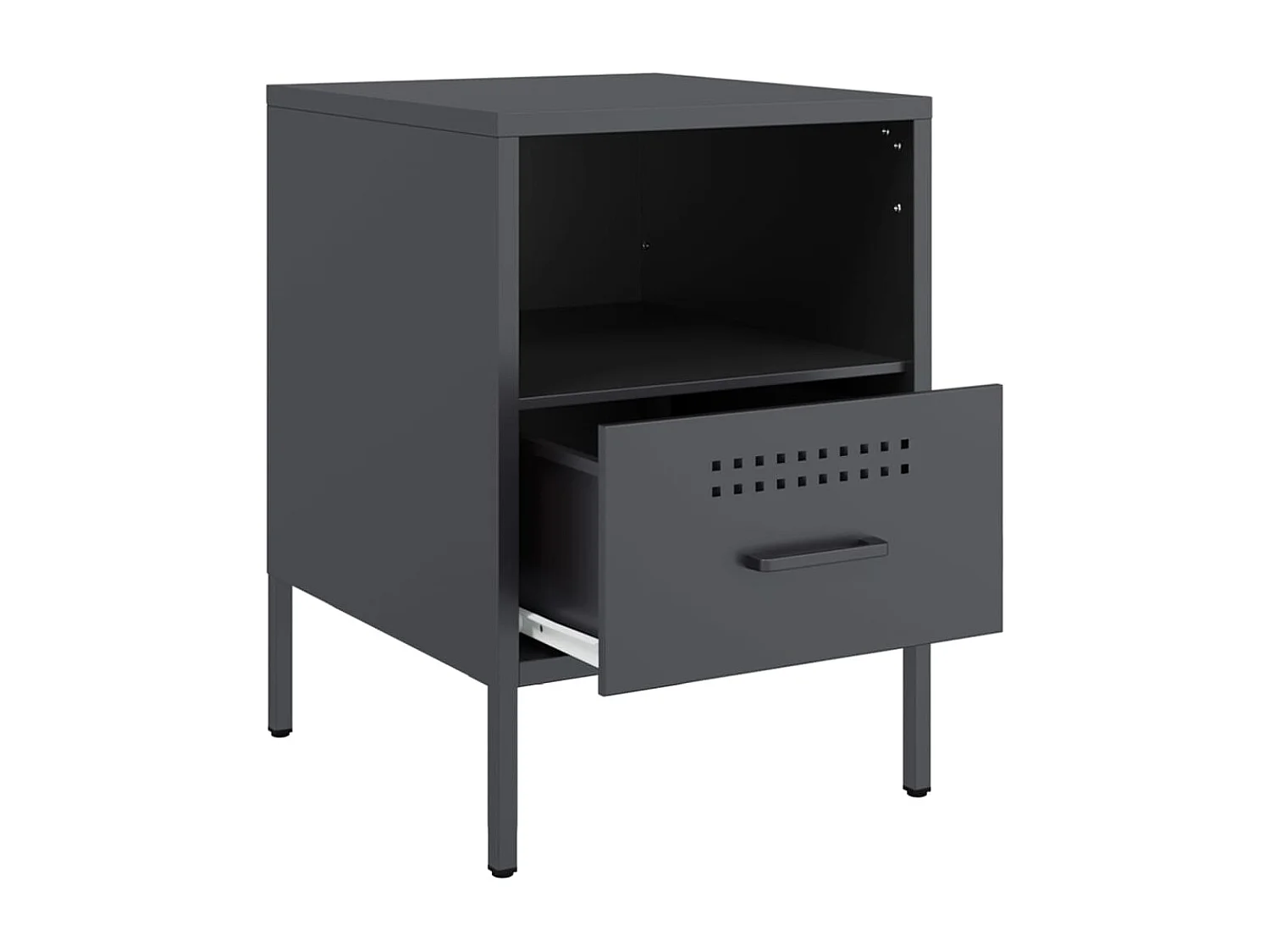 Sundby  Tables de chevet 2 pcs anthracite 36x39x50,5 cm acier