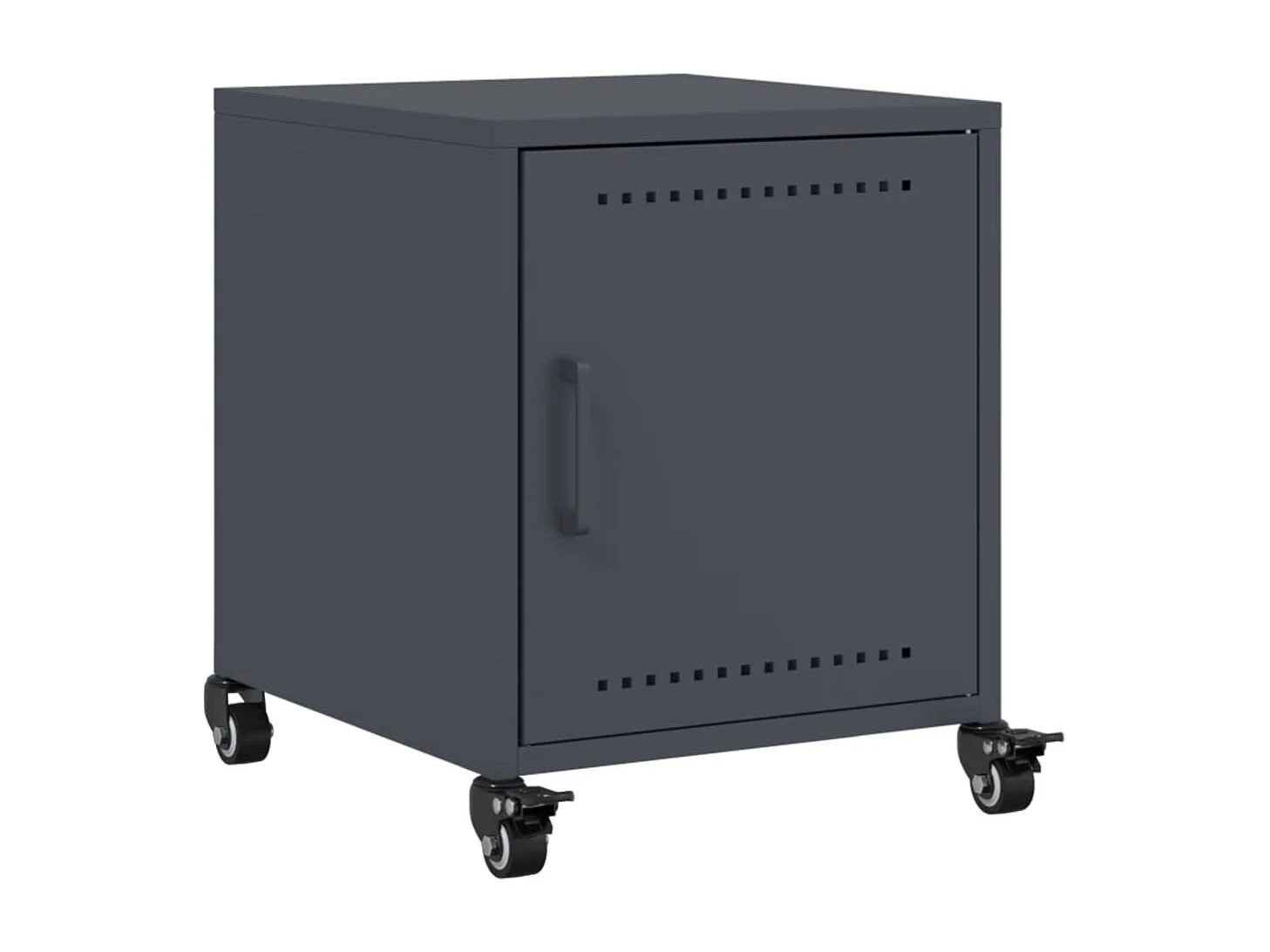 Crestline  Tables de chevet 2 pcs anthracite 36x39x43,5 cm acier