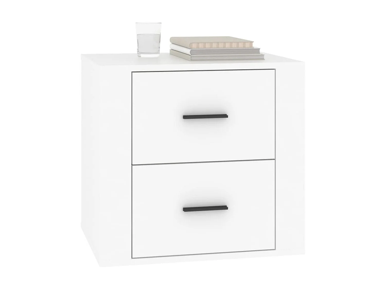 Melinda  Table de chevet Blanc 50x39x47 cm