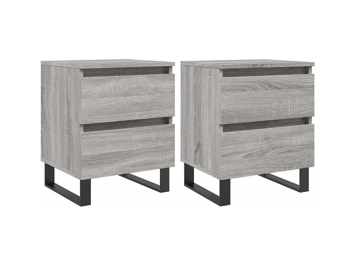 Westfield  Tables de chevet 2 pcs sonoma gris 40x35x50 cm bois ingénierie