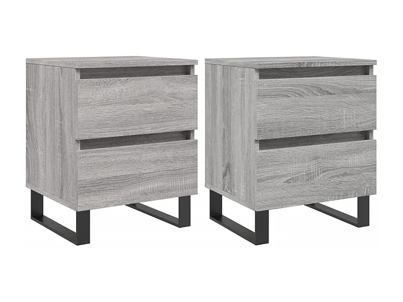 Westfield  Tables de chevet 2 pcs sonoma gris 40x35x50 cm bois ingénierie