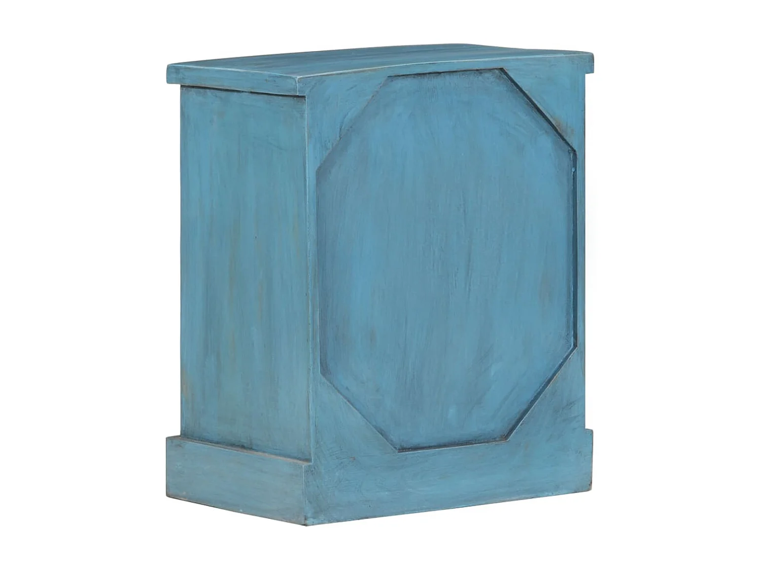 Prolenta Premium -  Nachttisch Massivholz Mango 40x30x50 cm Blau