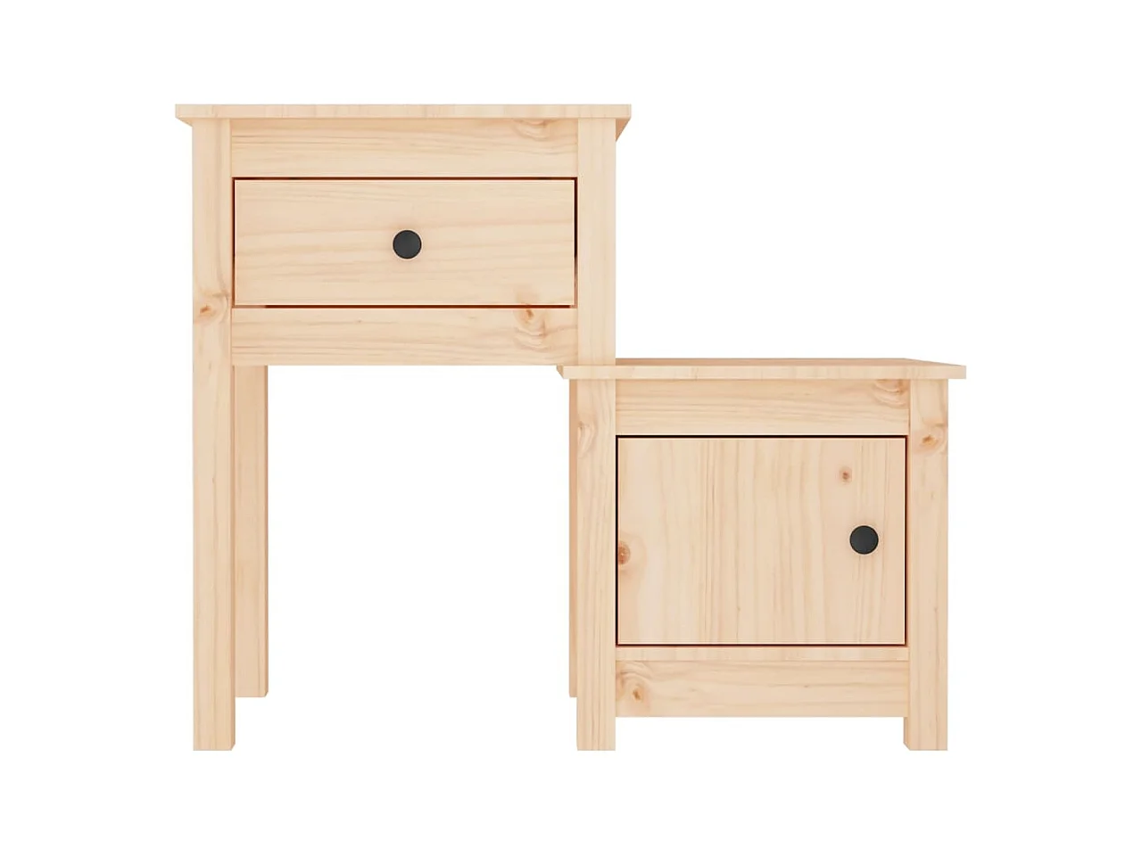 Bailey  Tables de chevet 2 pcs 79,5x38x65,5 cm Bois de pin massif