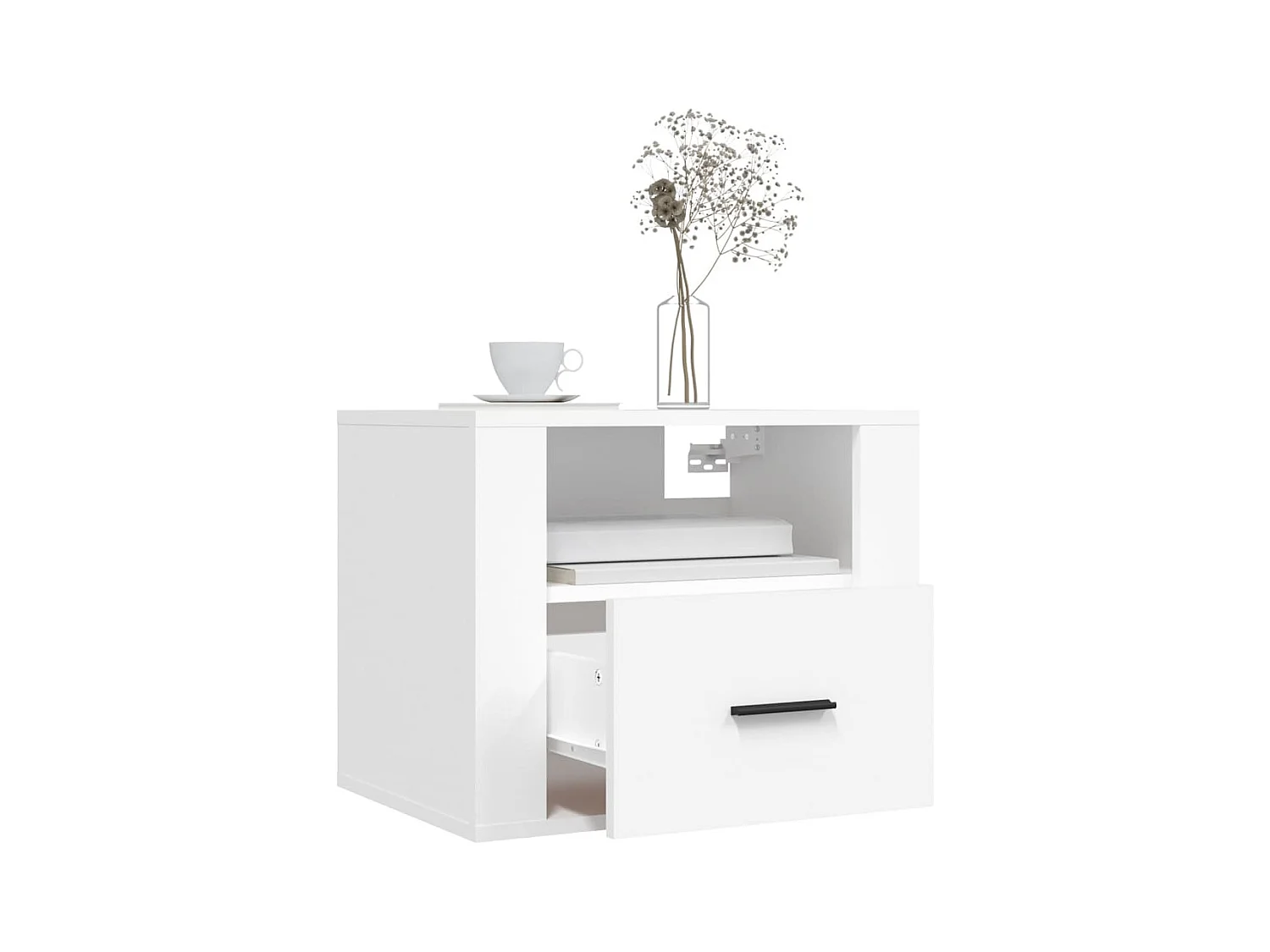 Pyren  Tables de chevet murales 2 pcs Blanc 50x36x40 cm