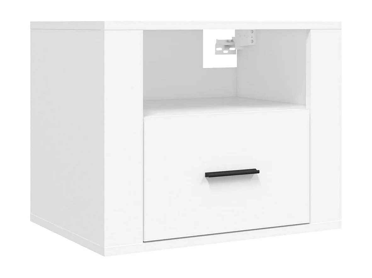 Pyren  Tables de chevet murales 2 pcs Blanc 50x36x40 cm