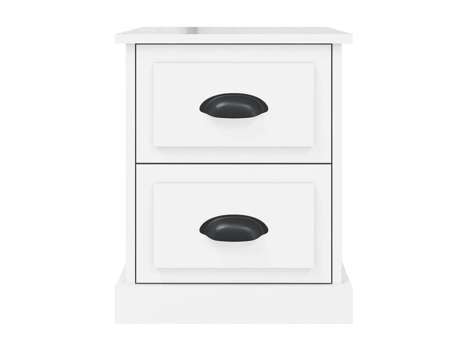 Arras  Tables de chevet 2 pcs blanc brillant 39x39x47,5 cm