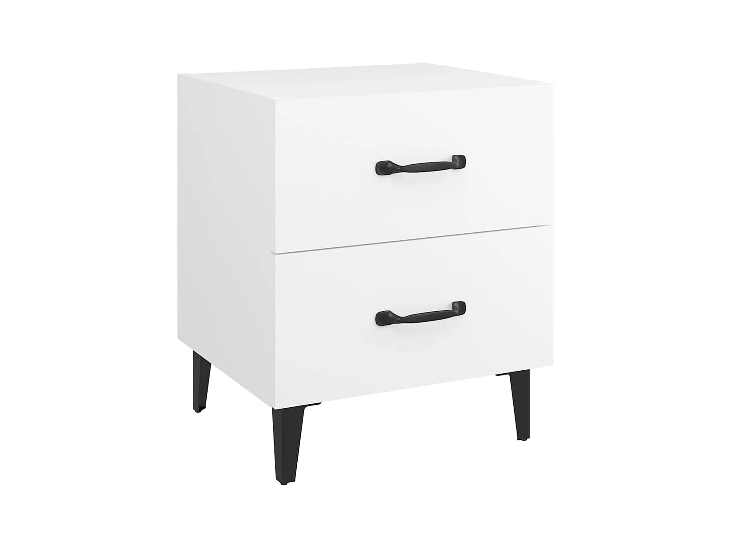 Higginsville  Tables de chevet 2 pcs Blanc 40x35x47,5 cm