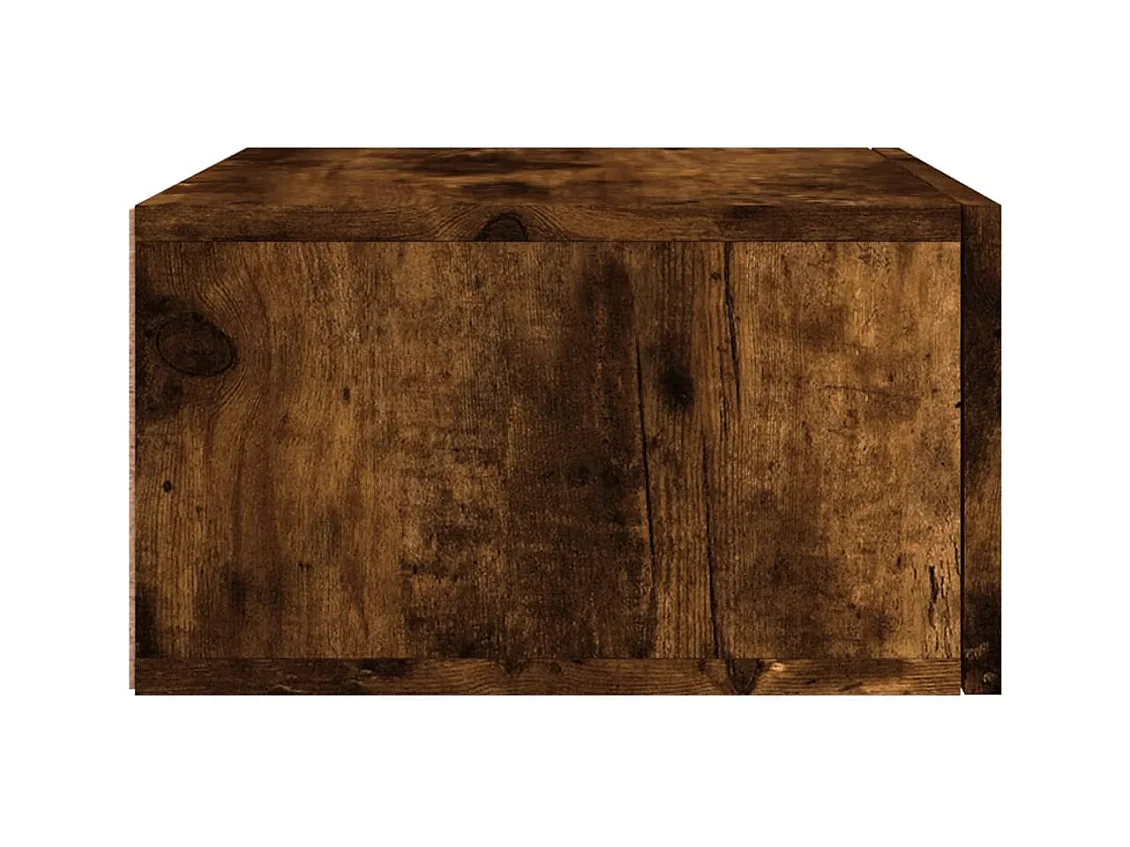Carbon Hill  Table de chevet murale chêne fumé 35x35x20 cm