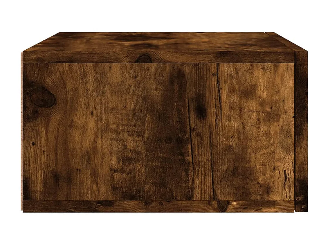 Carbon Hill  Table de chevet murale chêne fumé 35x35x20 cm