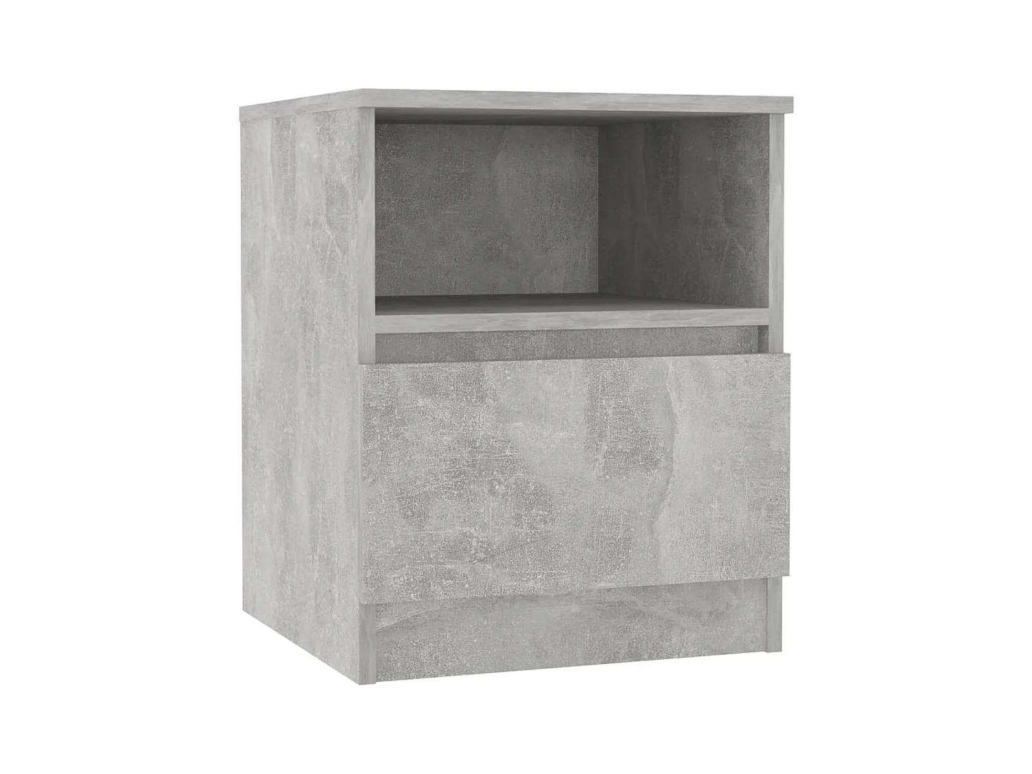 Wouter  Table de chevet Gris béton 40x40x50 cm Aggloméré