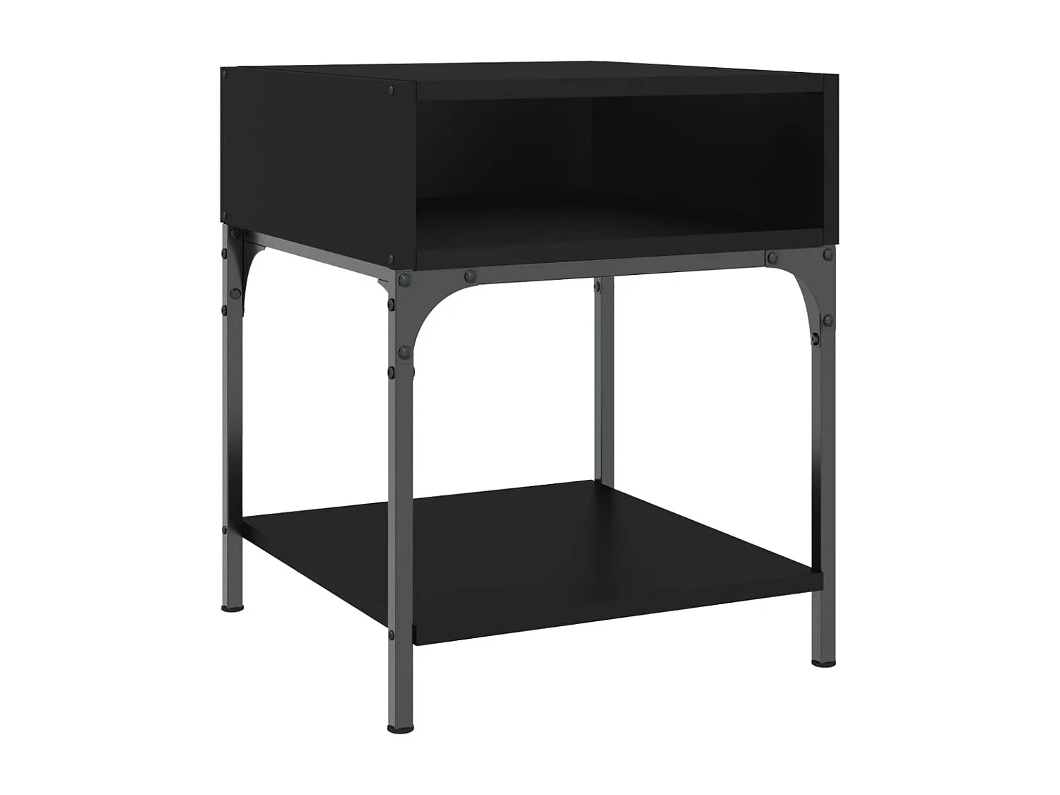 Marthe Helene  Tables de chevet 2 pcs noir 40x41x50 cm bois d’ingénierie