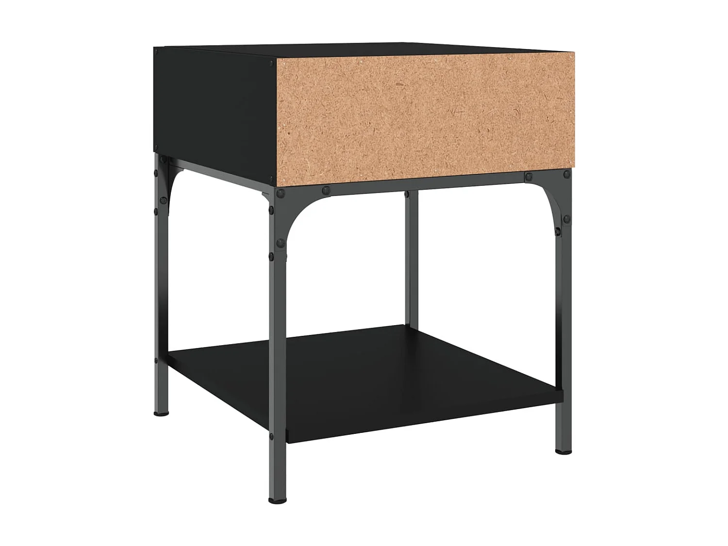 Marthe Helene  Tables de chevet 2 pcs noir 40x41x50 cm bois d’ingénierie