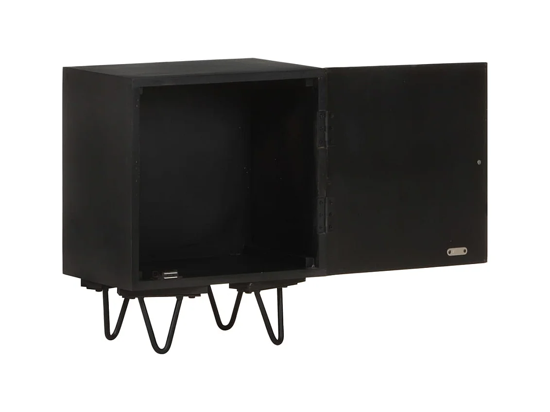 Garden Furniture -  Table de chevet avec front en laiton 40x30x50cm Manguier massif