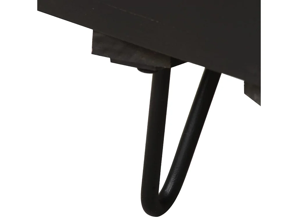 Garden Furniture -  Table de chevet avec front en laiton 40x30x50cm Manguier massif