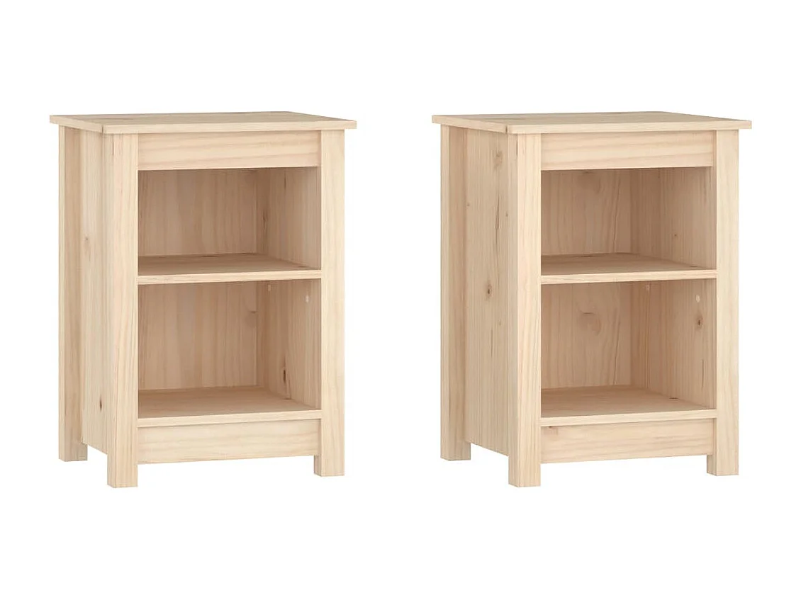Waldoboro  Tables de chevet 2 pcs 40x35x55 cm Bois de pin solide
