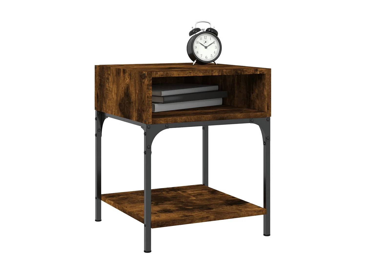 Marthe Helene  Tables de chevet 2 pcs chêne fumé 40x41x50 cm bois d’ingénierie