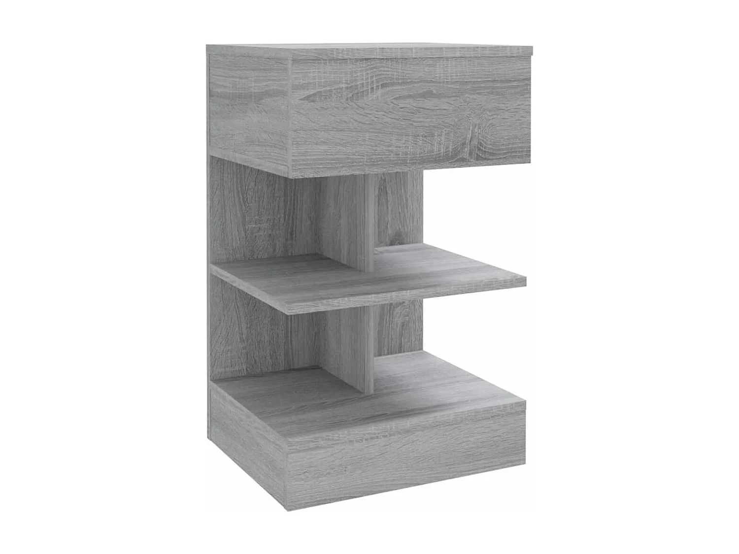 Beverly Hills  Table de chevet Sonoma gris 40x35x65 cm Bois d'ingénierie