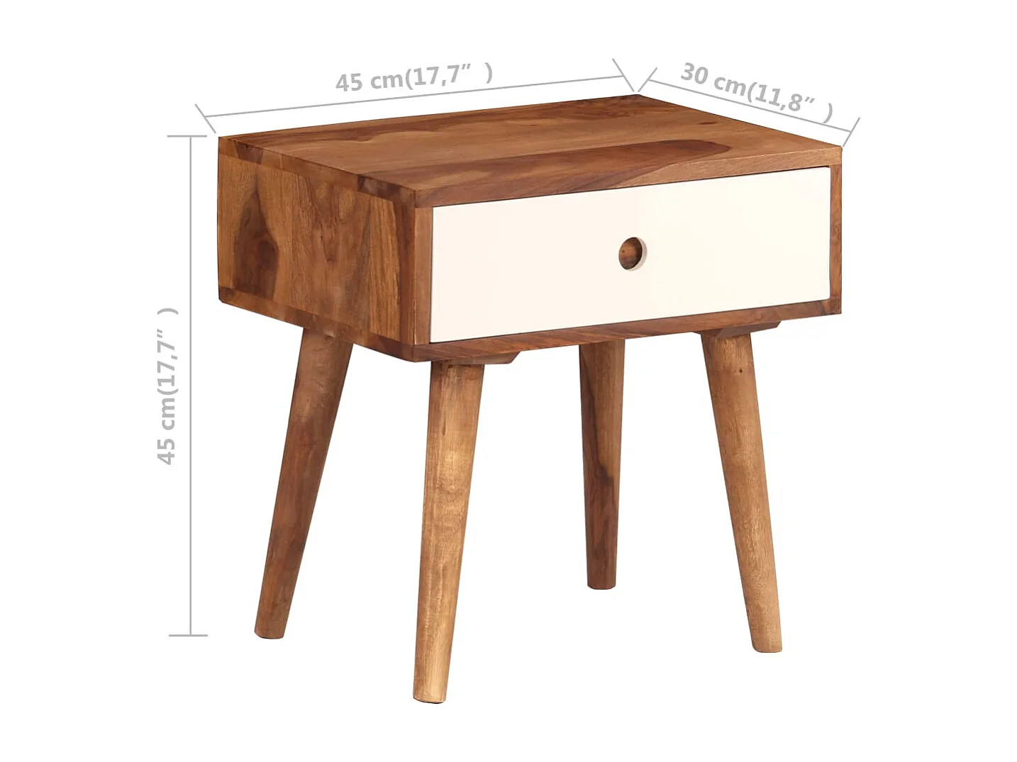 Garden Furniture -  Nachtkastje 45x30x45 cm massief acaciahout