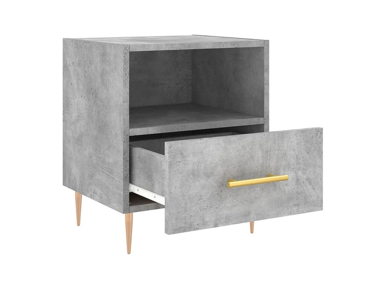 Marindor  Tables de chevet 2pcs gris béton 40x35x47,5cm bois d’ingénierie