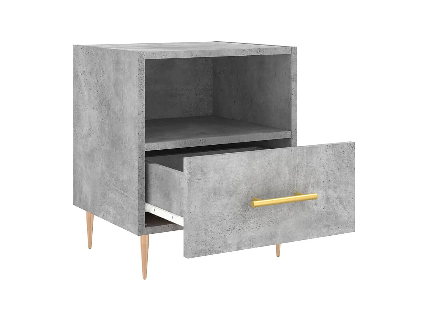 Marindor  Tables de chevet 2pcs gris béton 40x35x47,5cm bois d’ingénierie