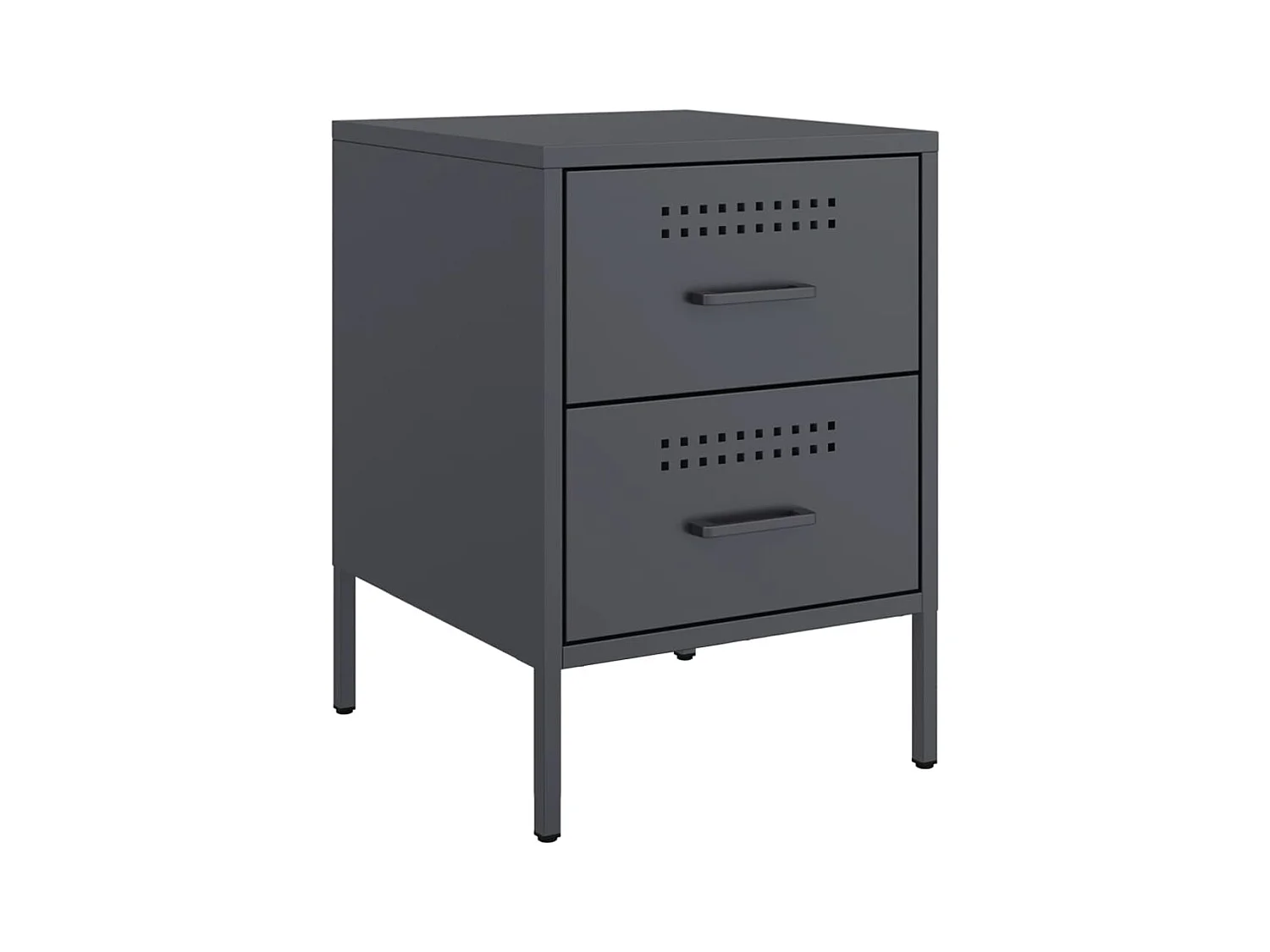 Lucille  Tables de chevet 2 pcs anthracite 36x39x50,5 cm acier