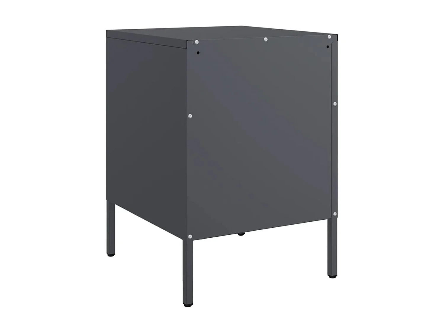 Lucille  Tables de chevet 2 pcs anthracite 36x39x50,5 cm acier