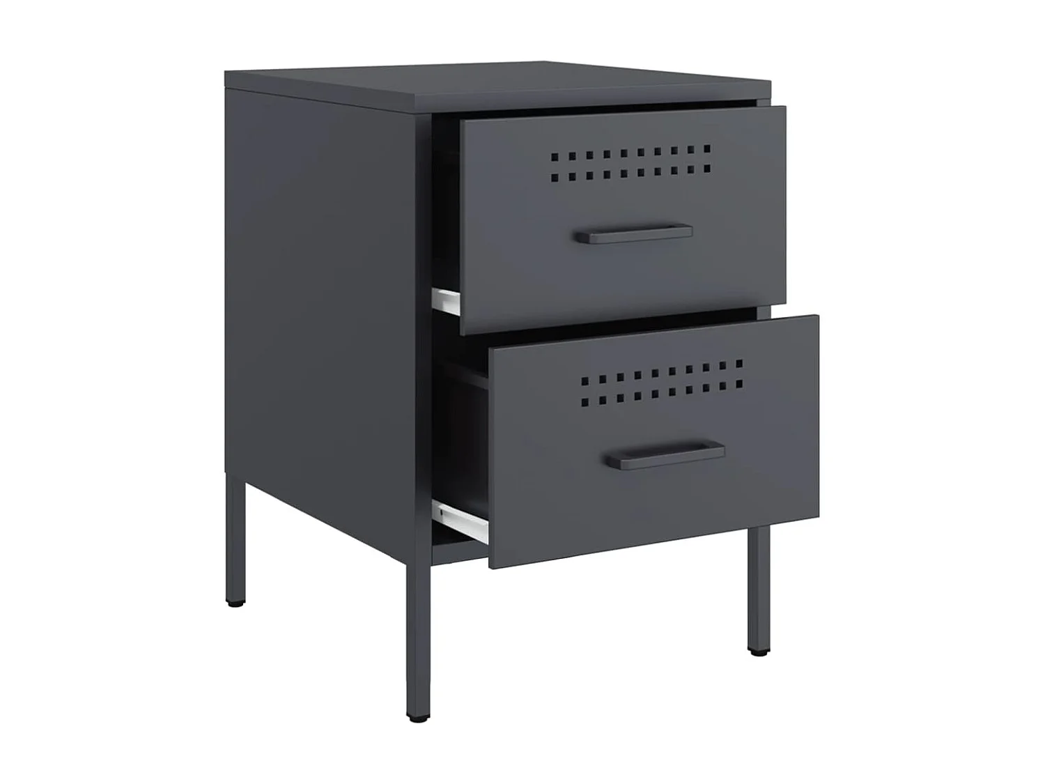 Lucille  Tables de chevet 2 pcs anthracite 36x39x50,5 cm acier