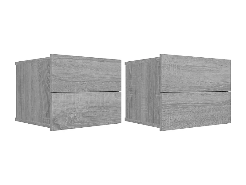 Ylöjärvi  Tables de chevet 2 pcs Sonoma gris 40x30x30cm Bois d'ingénierie