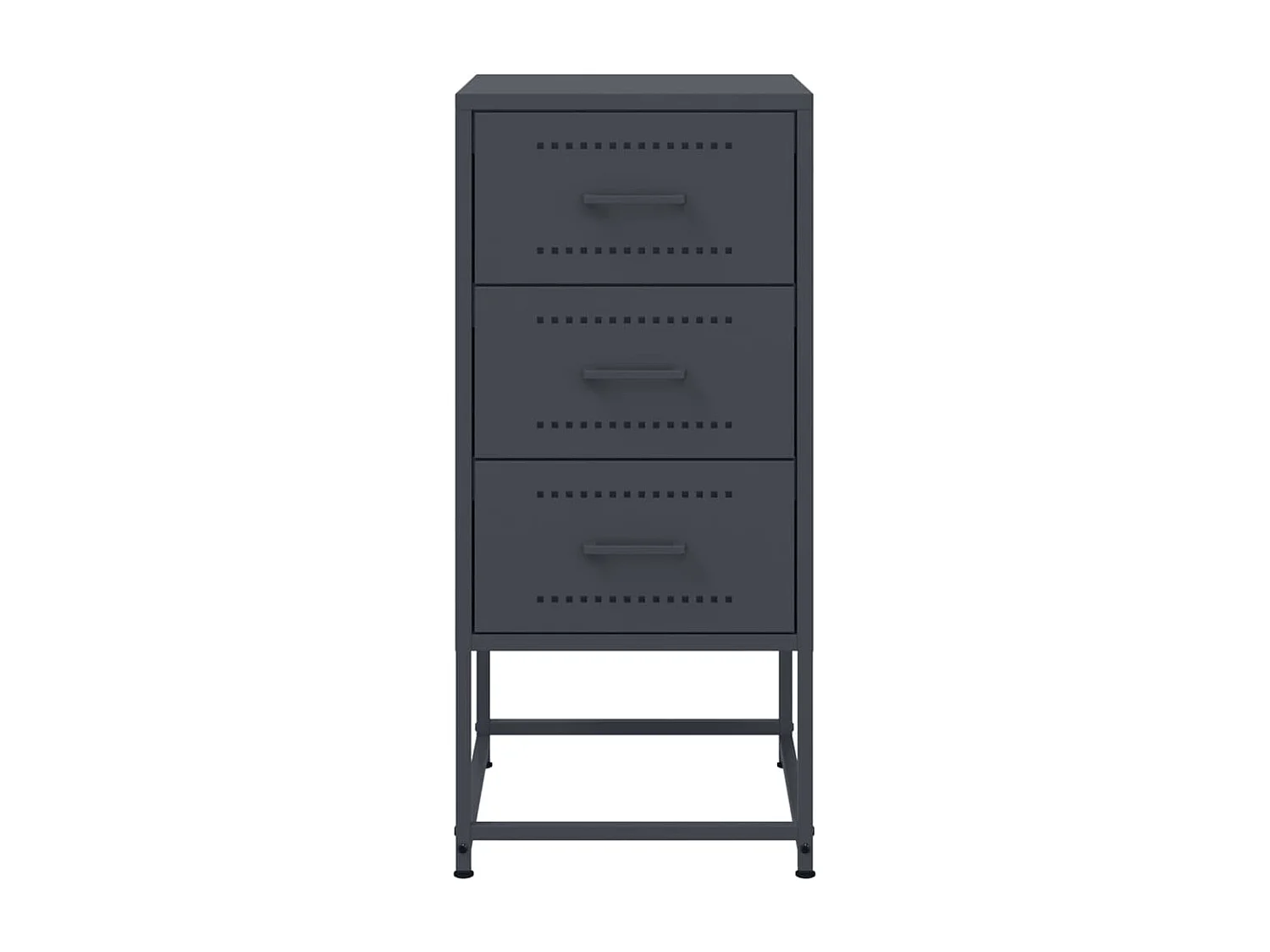 Isle of Hope  Table de chevet anthracite 36x39x78 cm acier