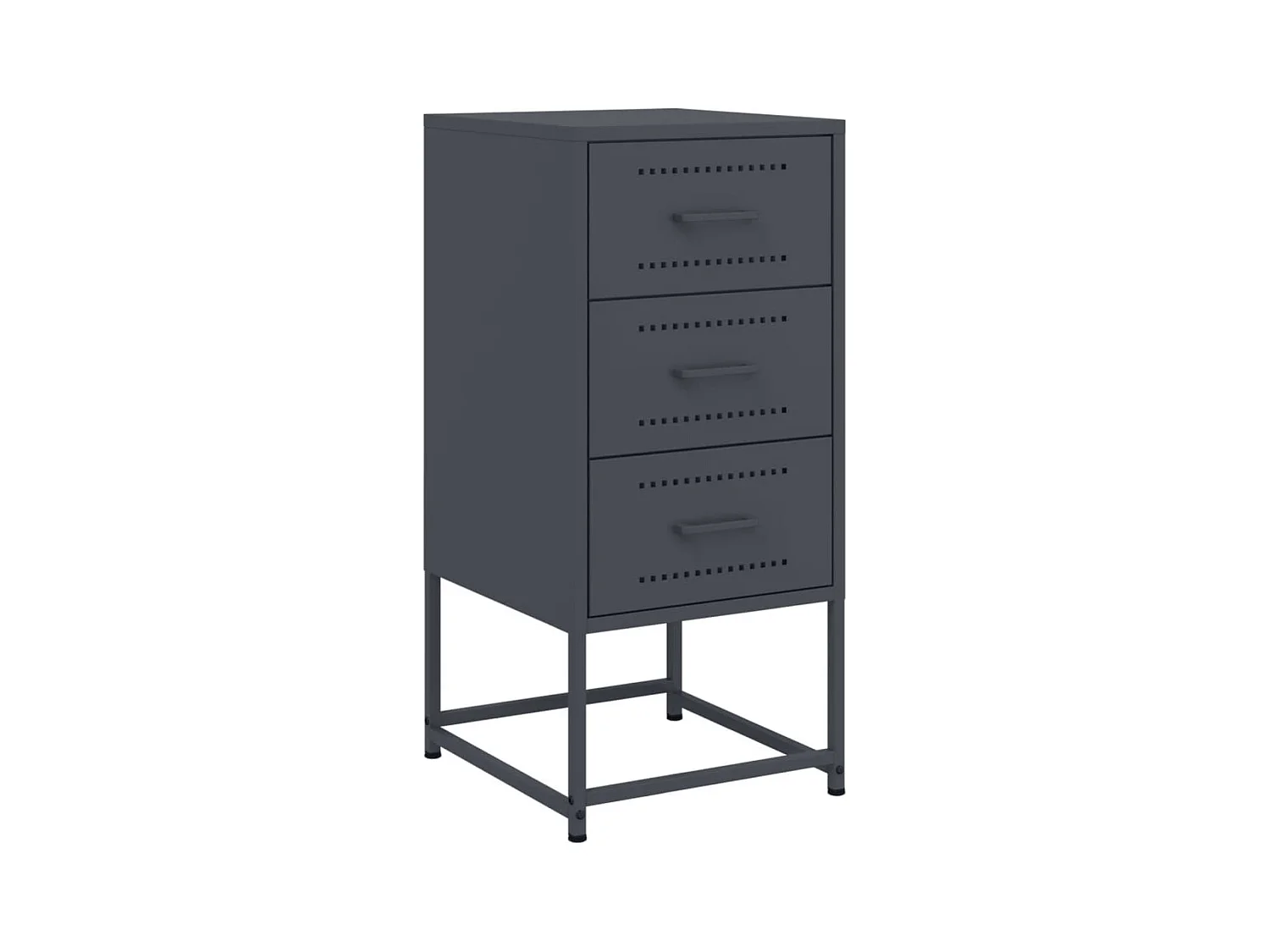 Isle of Hope  Table de chevet anthracite 36x39x78 cm acier