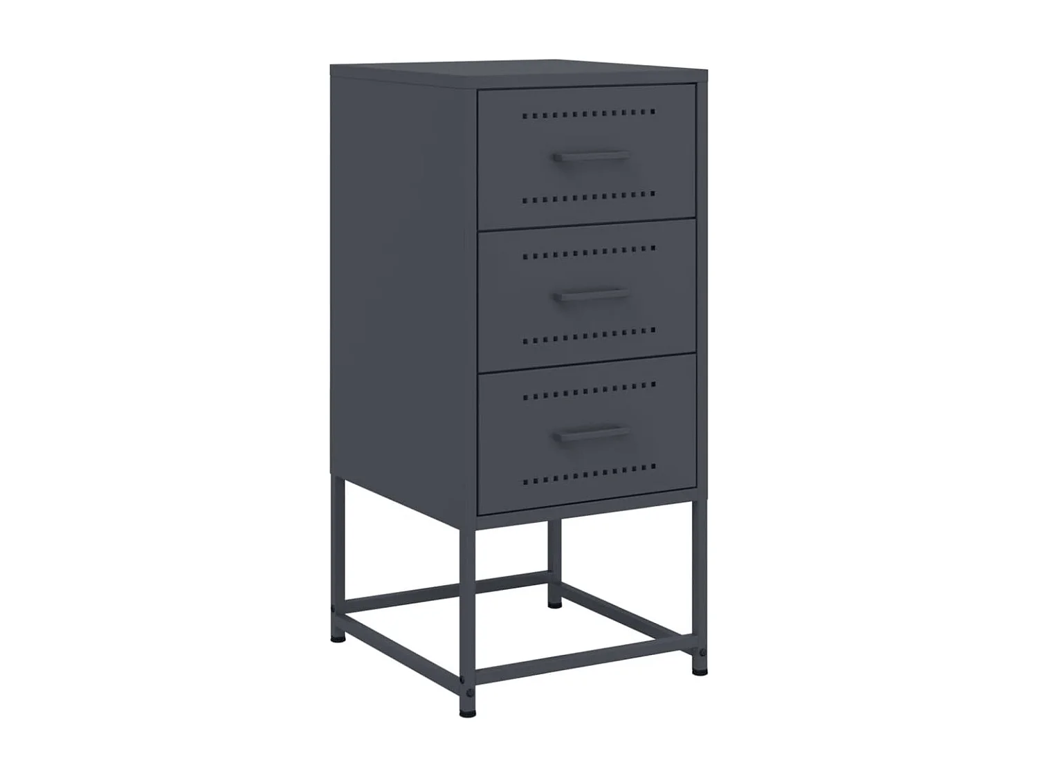 Isle of Hope  Table de chevet anthracite 36x39x78 cm acier