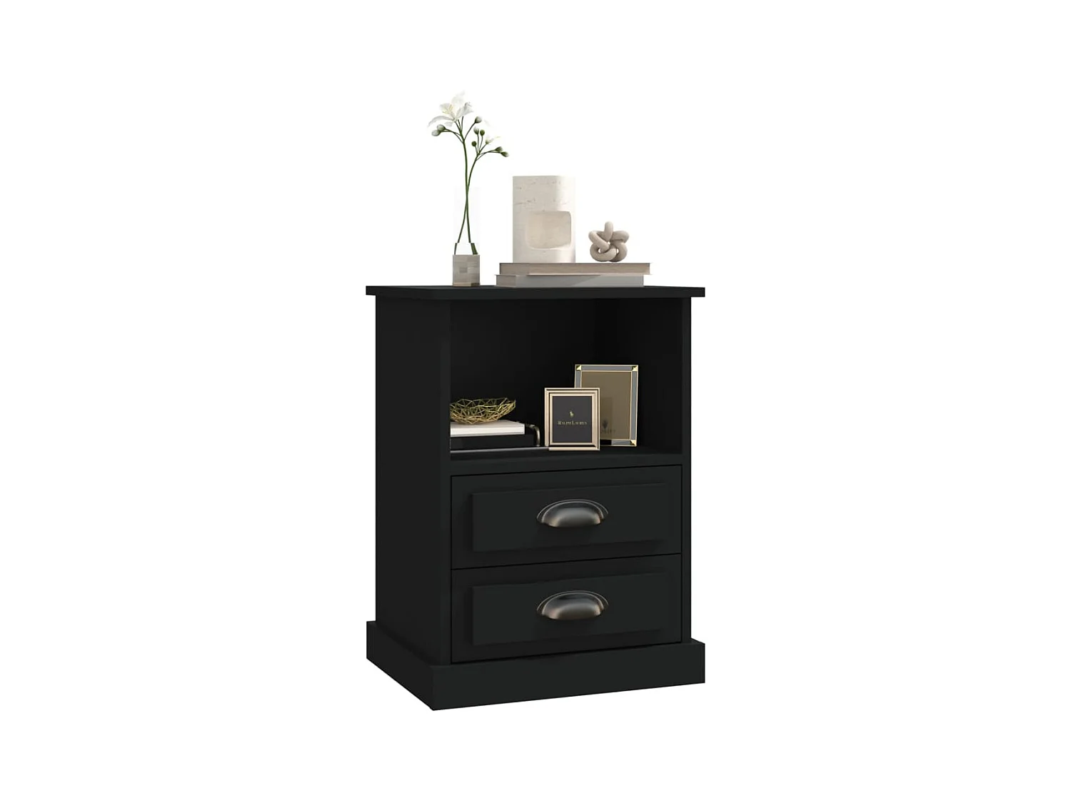 Karly  Tables de chevet 2 pcs noir 43x36x60 cm