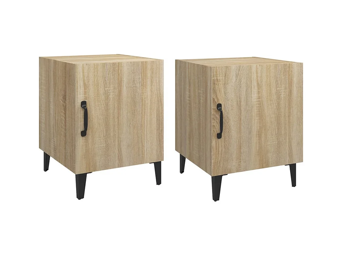 Hondo  Tables de chevet 2 pcs Chêne Sonoma Bois d'ingénierie