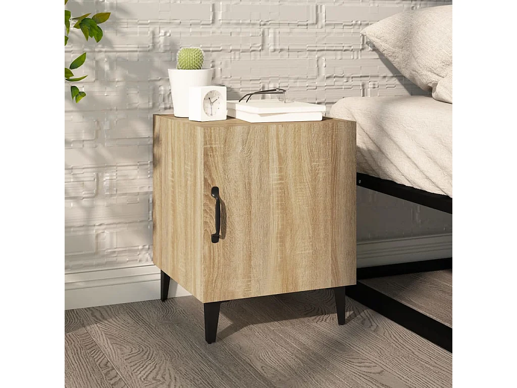 Hondo  Tables de chevet 2 pcs Chêne Sonoma Bois d'ingénierie