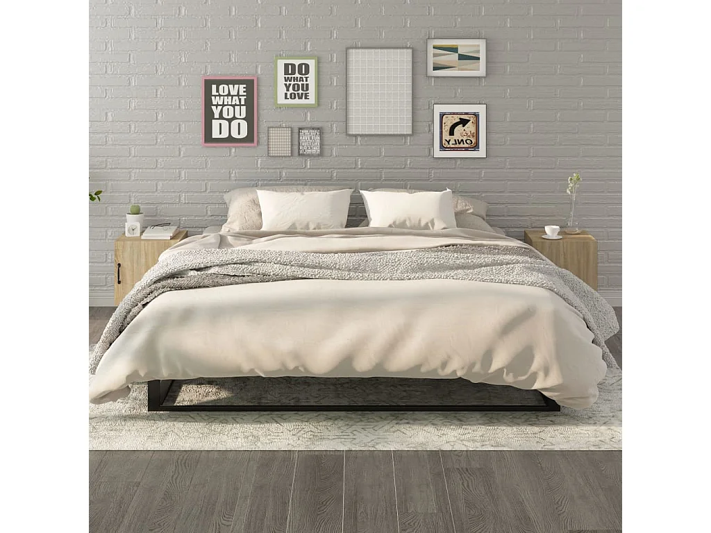 Hondo  Comodini 2 pz Rovere Sonoma in Legno Multistrato