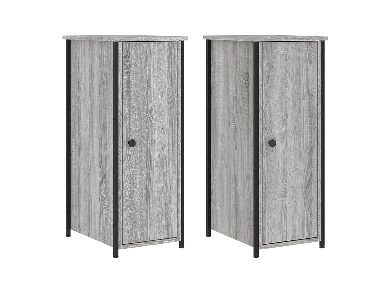 Kearney  Tables de chevet 2 pcs sonoma gris 32x42x80cm bois d'ingénierie