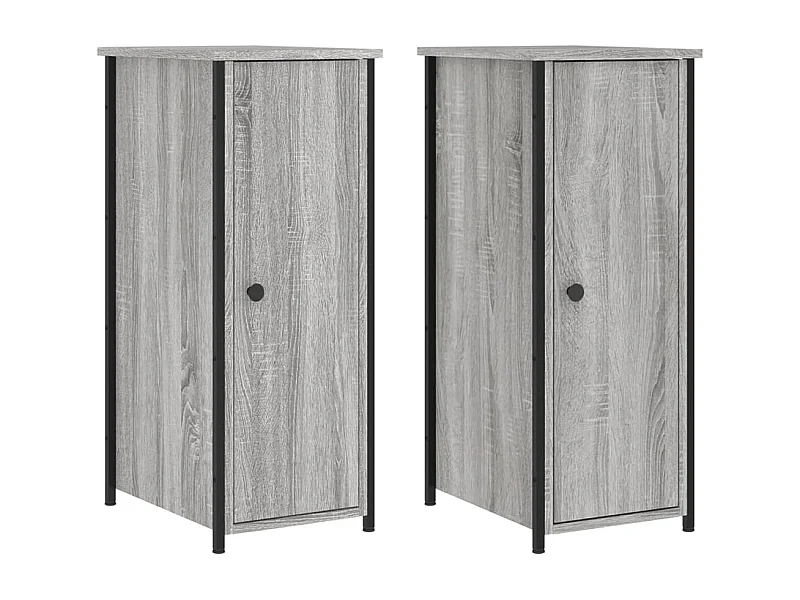 Kearney  Nachttische 2 Stk. Grau Sonoma 32x42x80 cm Holzwerkstoff