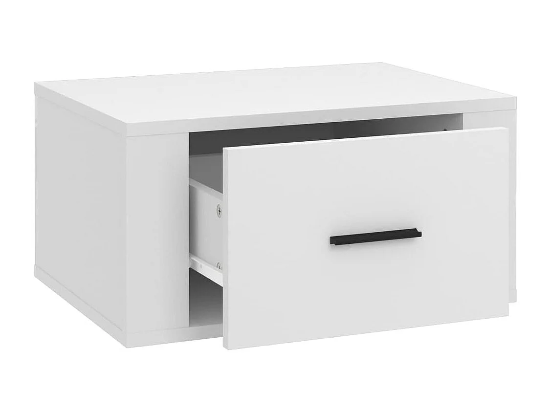 Culpeper  Table de chevet murale Blanc 50x36x25 cm