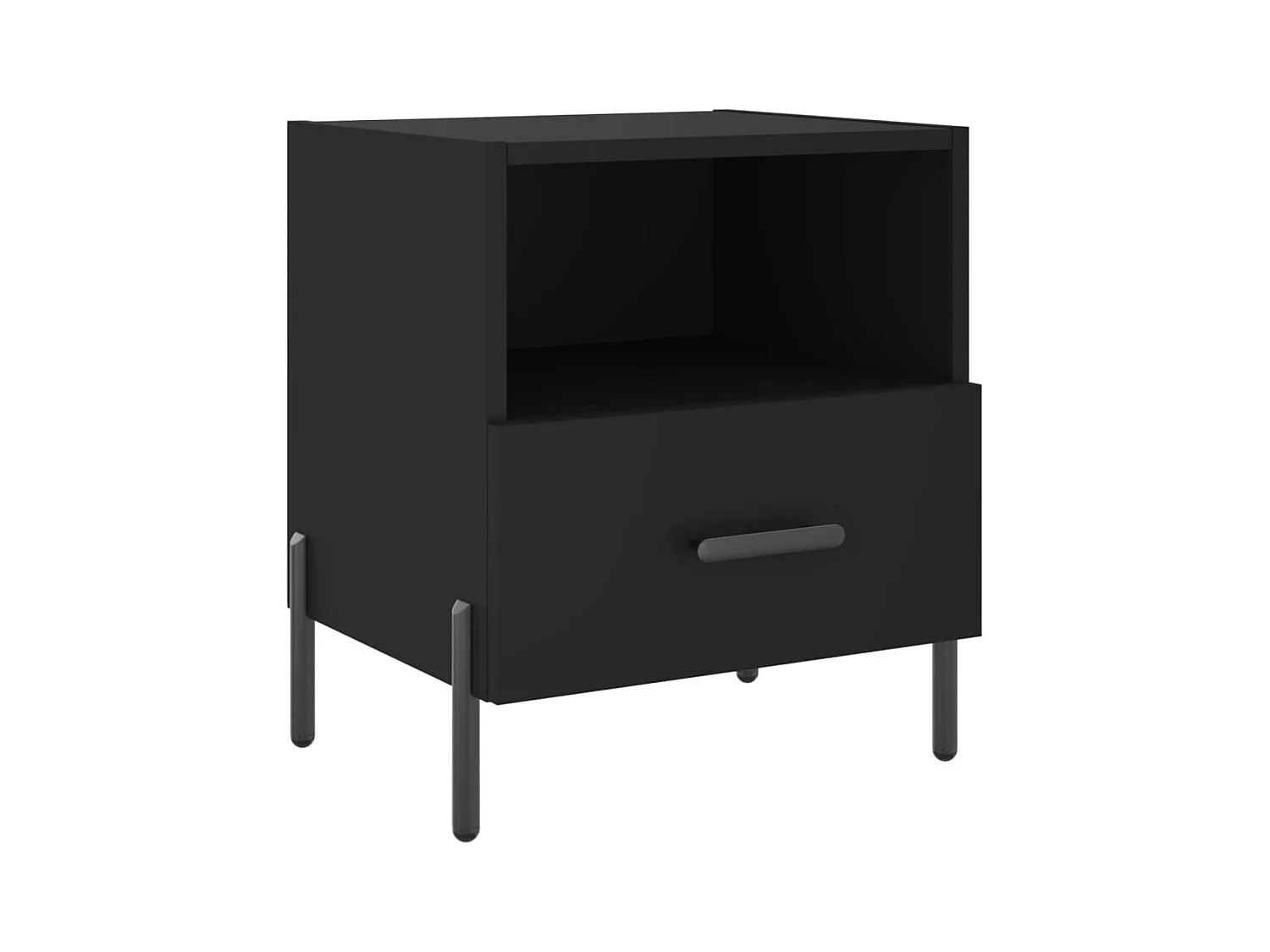 Gilda  Tables de chevet 2 pcs noir 40x35x47,5 cm bois d’ingénierie