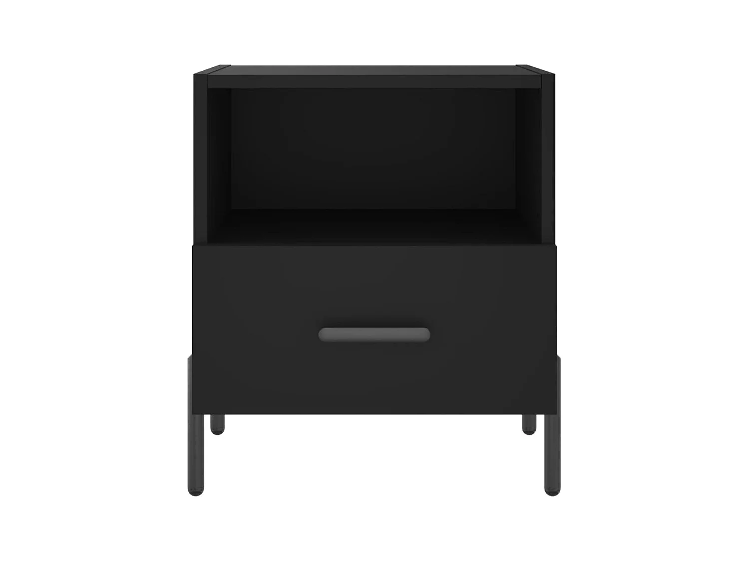 Gilda  Tables de chevet 2 pcs noir 40x35x47,5 cm bois d’ingénierie