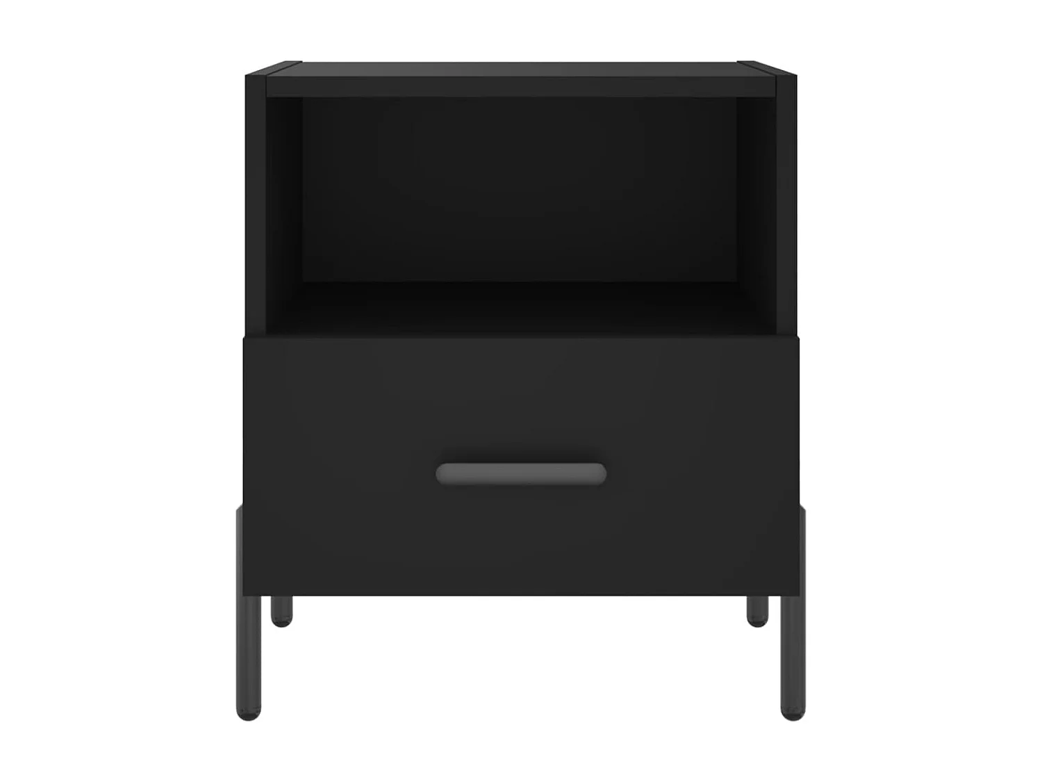 Gilda  Tables de chevet 2 pcs noir 40x35x47,5 cm bois d’ingénierie