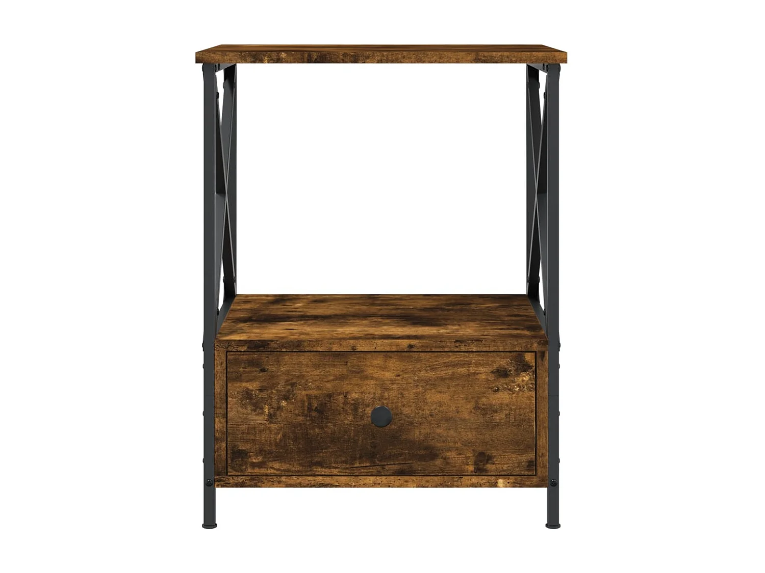 Hilda  Table de chevet chêne fumé 50x41x65 cm bois d'ingénierie