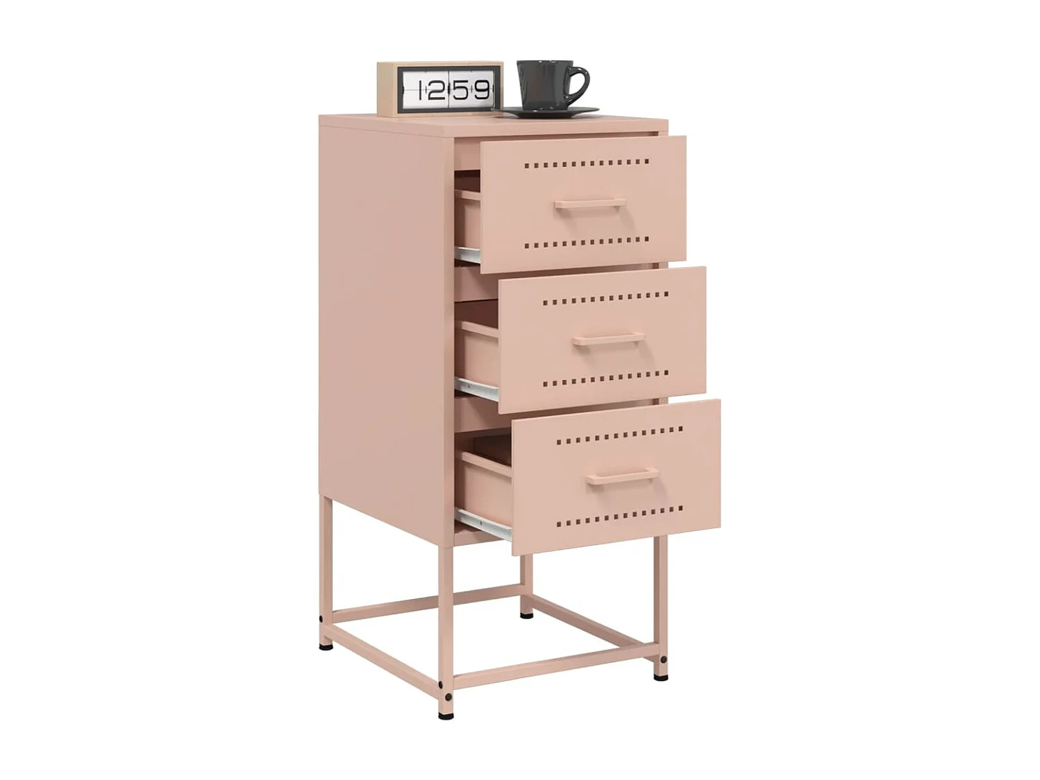 Isle of Hope  Tables de chevet 2 pcs rose 36x39x78 cm acier