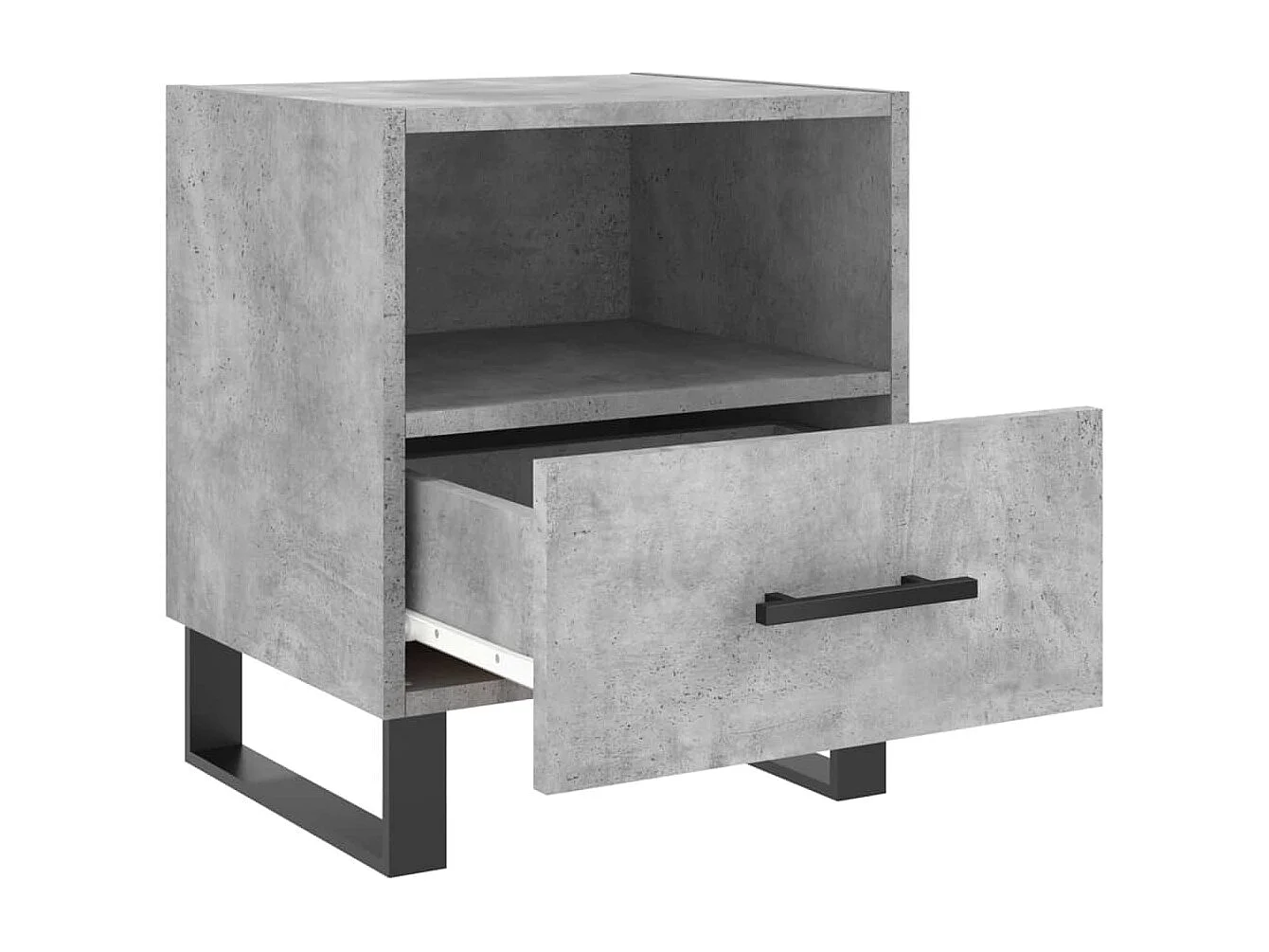 Bruni  Comodini 2 pz Grigio Cemento 40x35x47,5 cm in Legno Multistrato