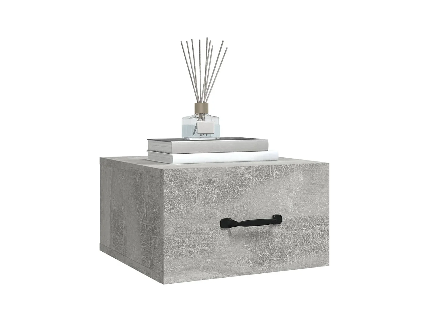 Gemma  Tables de chevet murales 2 pcs Gris béton 35x35x20 cm