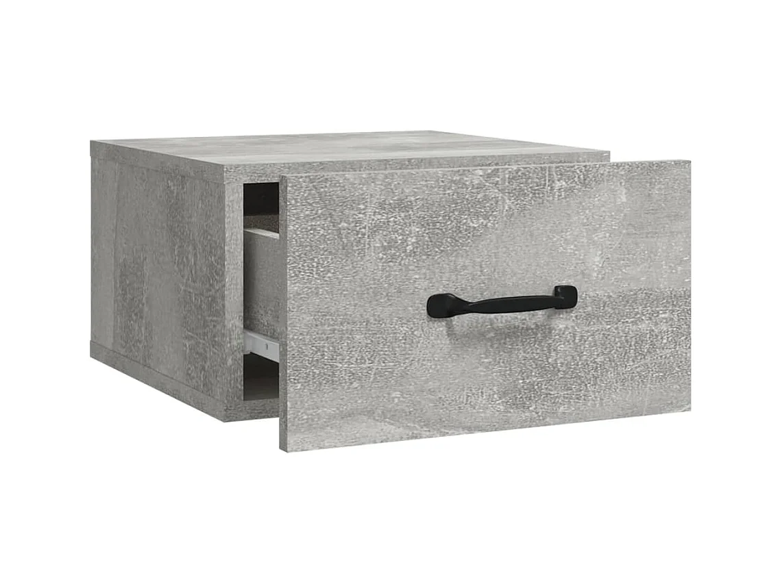 Gemma  Tables de chevet murales 2 pcs Gris béton 35x35x20 cm