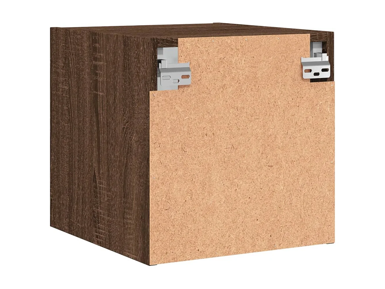 Nihat  Tables de chevet et portes vitrées 2pcs chêne marron 35x37x35cm