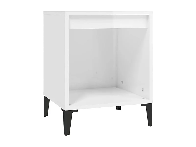 Hartford  Table de chevet Blanc brillant 40x35x50 cm